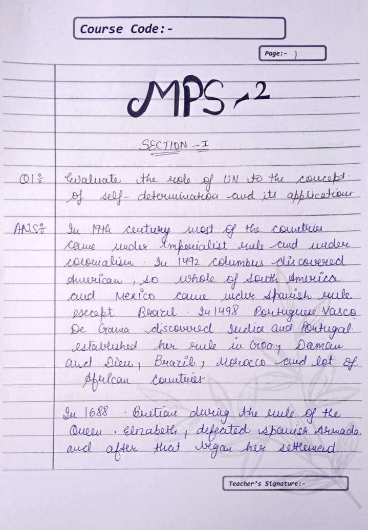 IGNOU Handwritten Assignments 2026-27