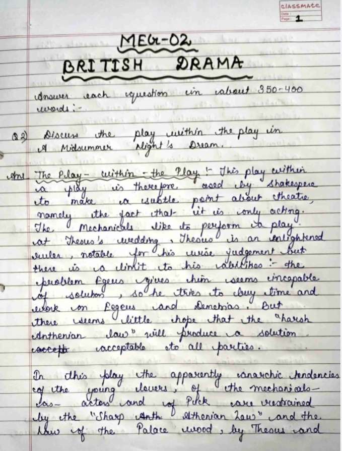 ignou handwritten assignment delhi